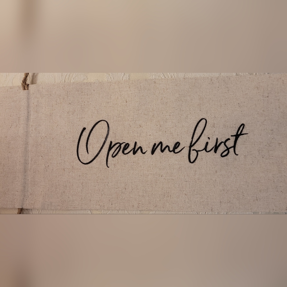 NWT "Open Me First" WINE BAG. NATURAL COTTON/LINEN. 4 AVAILABLE